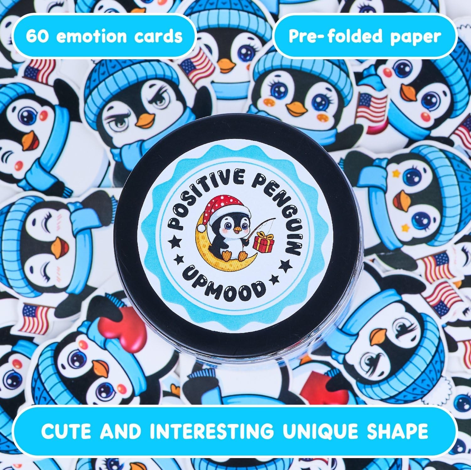 Positive Penguin Jar – 60 Daily Affirmation Cards with