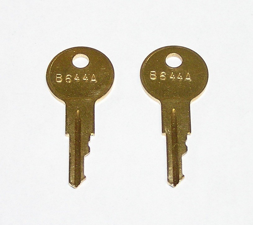 2 - B644A Replacement Brass Keys for Audio PA Rack Mount Rear Door