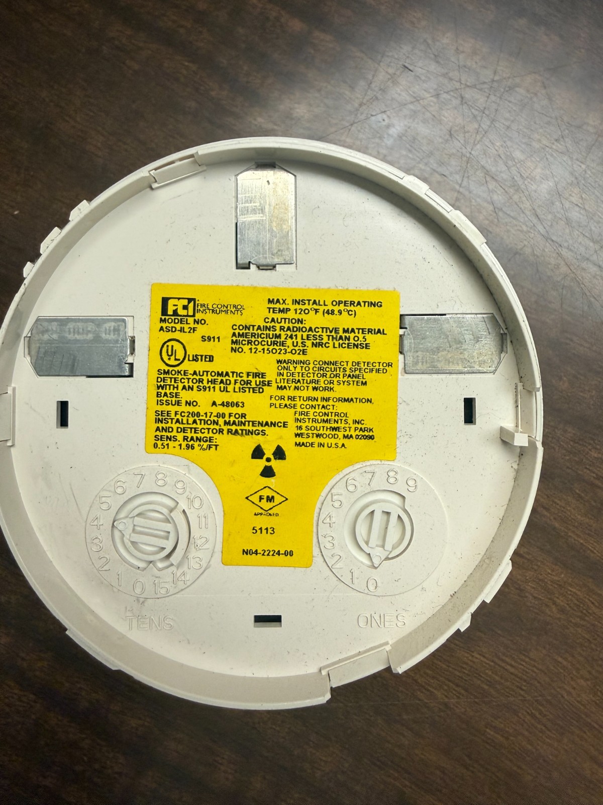 ASD-IL2F Addressable Ionization Smoke Detector
