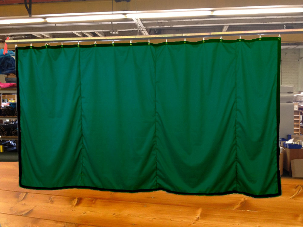 Hunter Green Curtain/Stage Backdrop/Partition, Non-FR, 10 H x 20 W