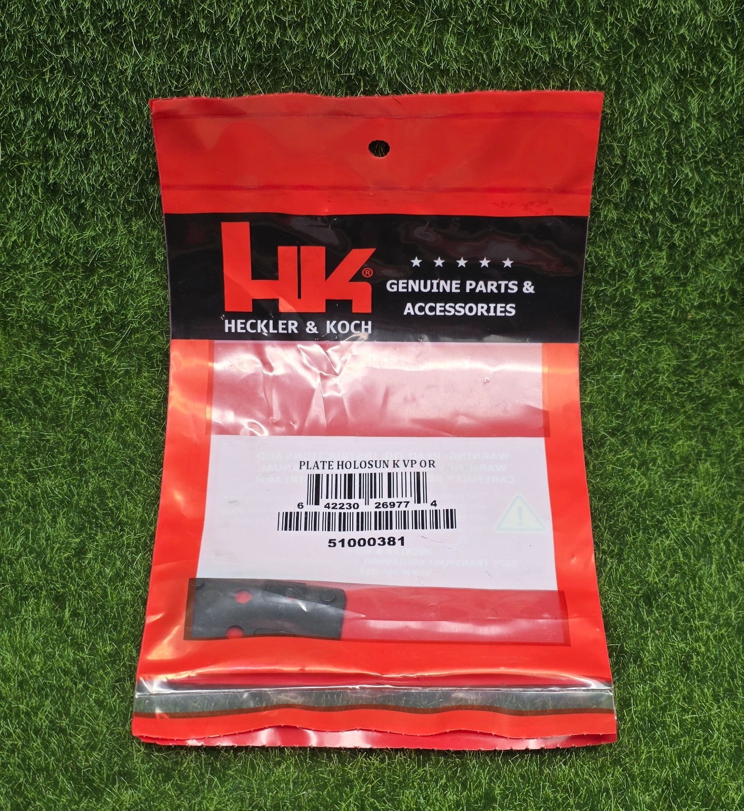 H&K HK VP9 OR Red Dot Optic Plate Holosun 407K / 507K / EPS / EPS Carry 51000381