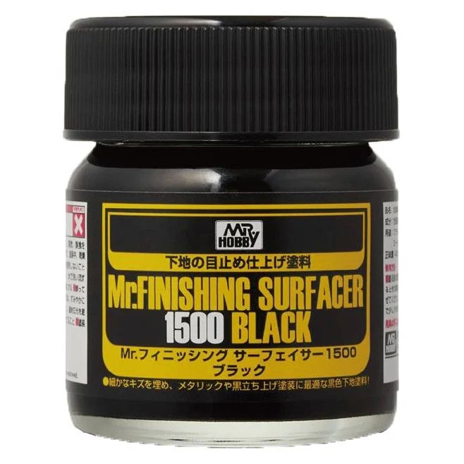 Mr. Hobby SF288 Mr Hobby Mr Finishing Surfacer 1500 Black 40ml'