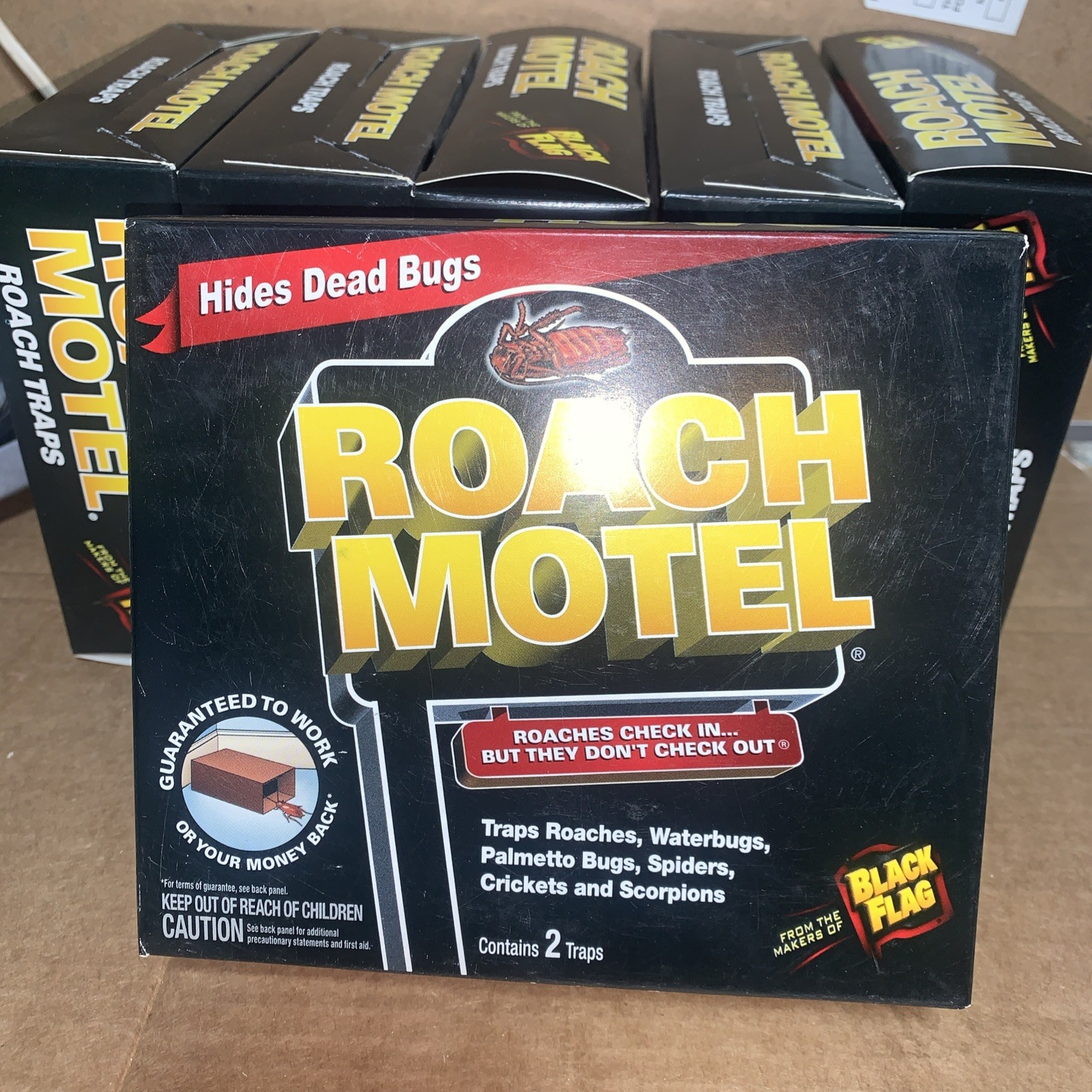 Black Flag Roach Motel Roach Bait & Glue Trap - 6 BOXES BRAND NEW
