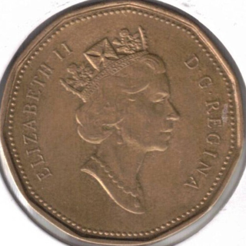 1990 Canada Circulated Loonie $1 One Dollar Coin!