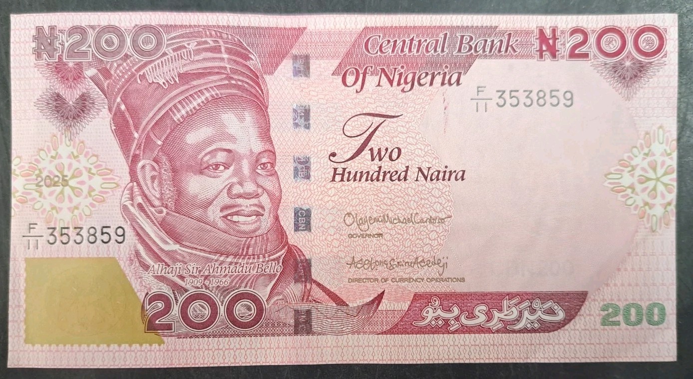 2025 Nigeria 200 Naira PW47 2025(2), F11-353859.
