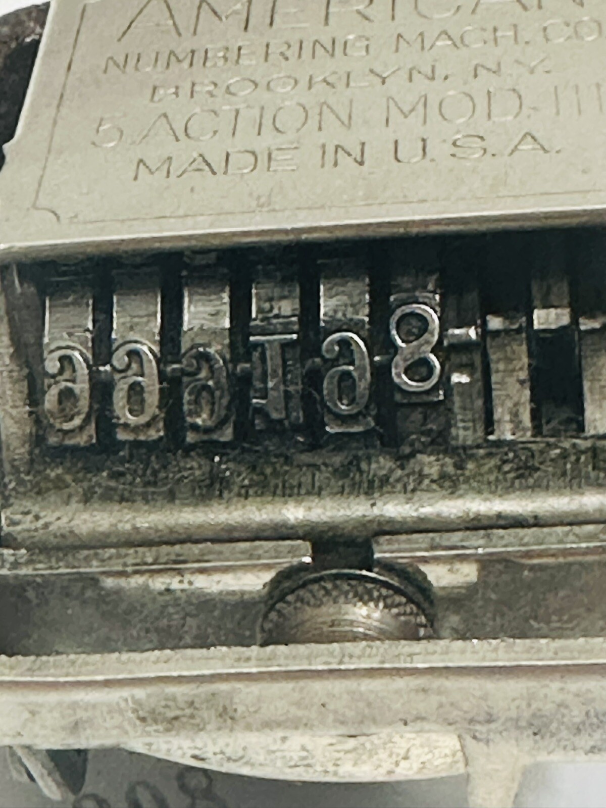 Vintage American Numbering Co. Numbering Machine Model 111