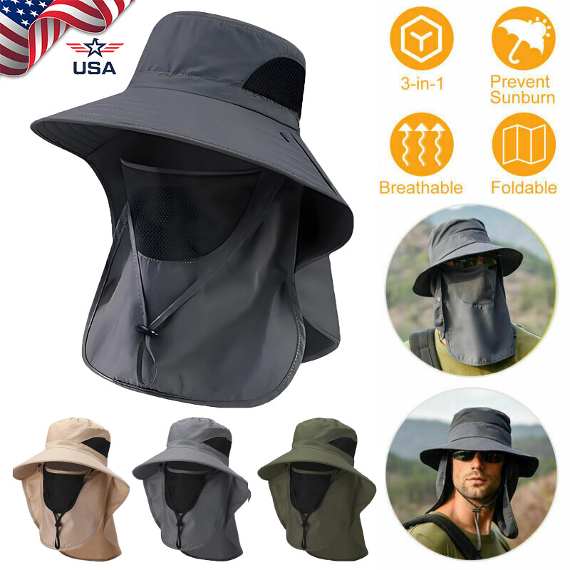 Fishing Hat,Sun Cap with UPF 50+ Sun Protection and Neck Flap for Man and Women