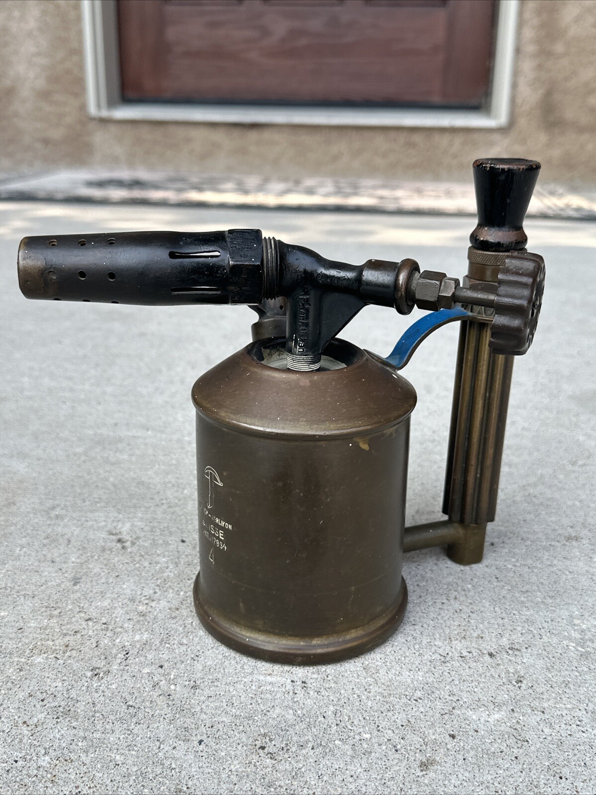 Vintage Brass Blow Torch Suisse No.4 Zurich Oerlikon Brass Blow Torch