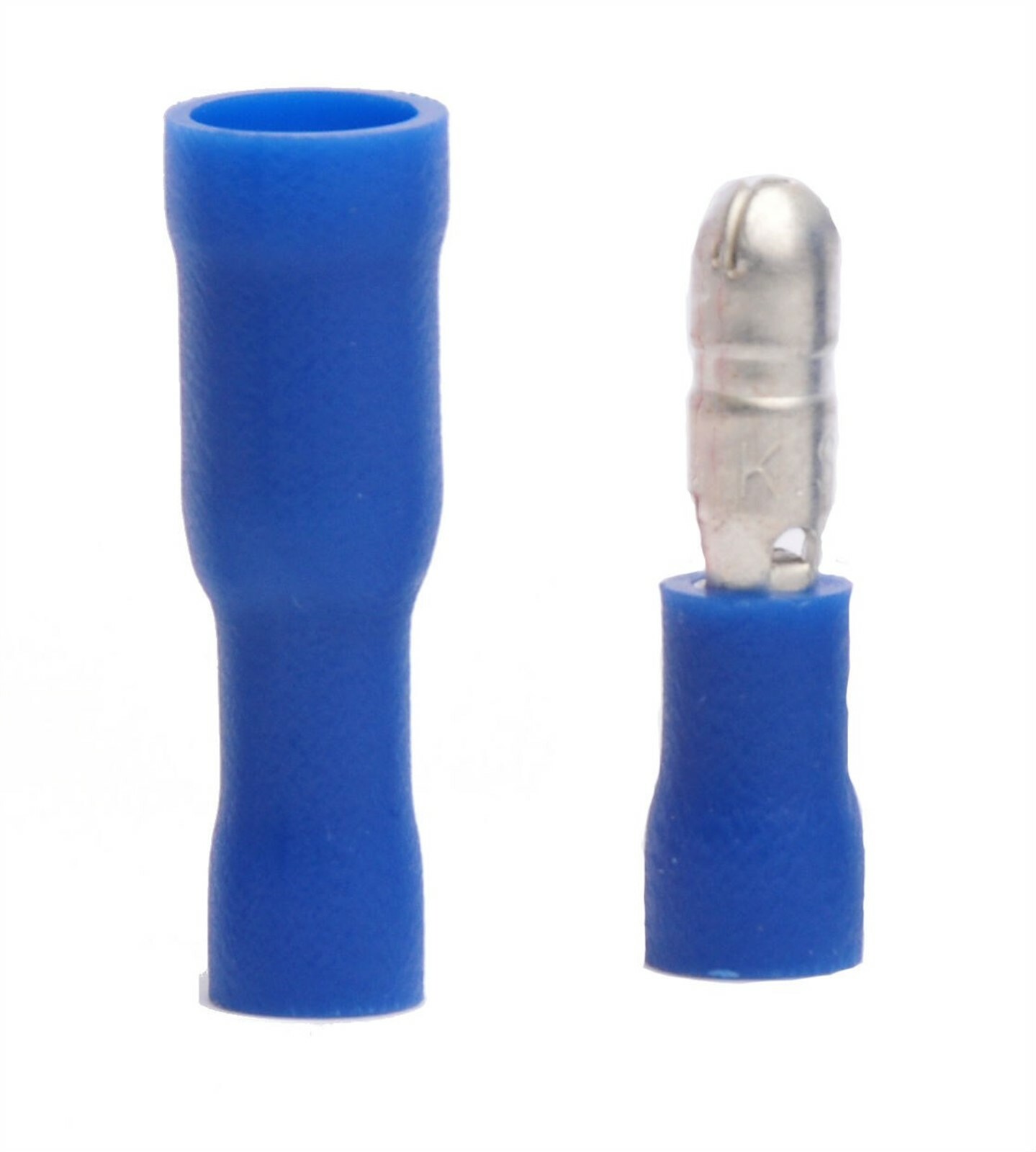 MVP 50 Sets 14-16 AWG Blue Vinyl Insulated Male & Female Bullet Terminal .157"