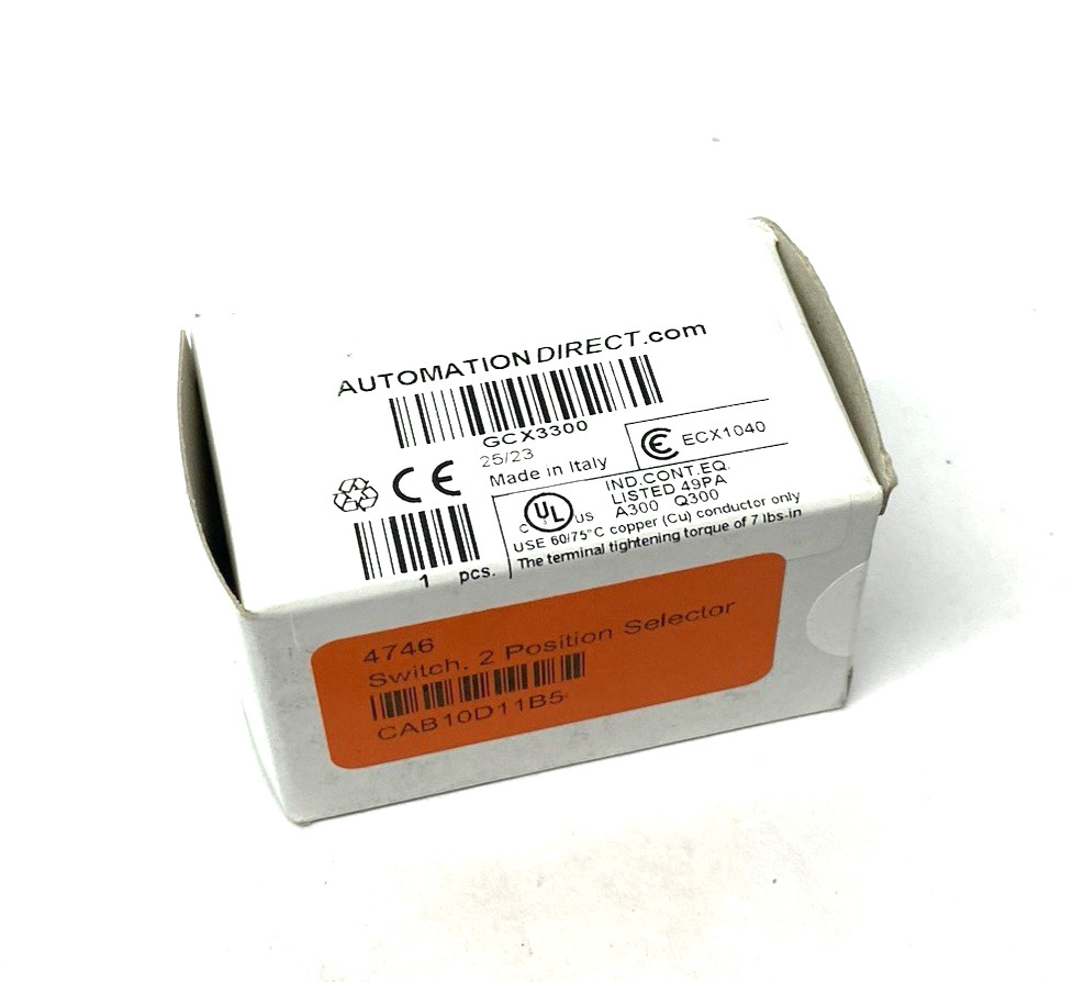 Automation Direct GCX3300 Selector Switch 22mm 2-position, maintained, (1) N.O.