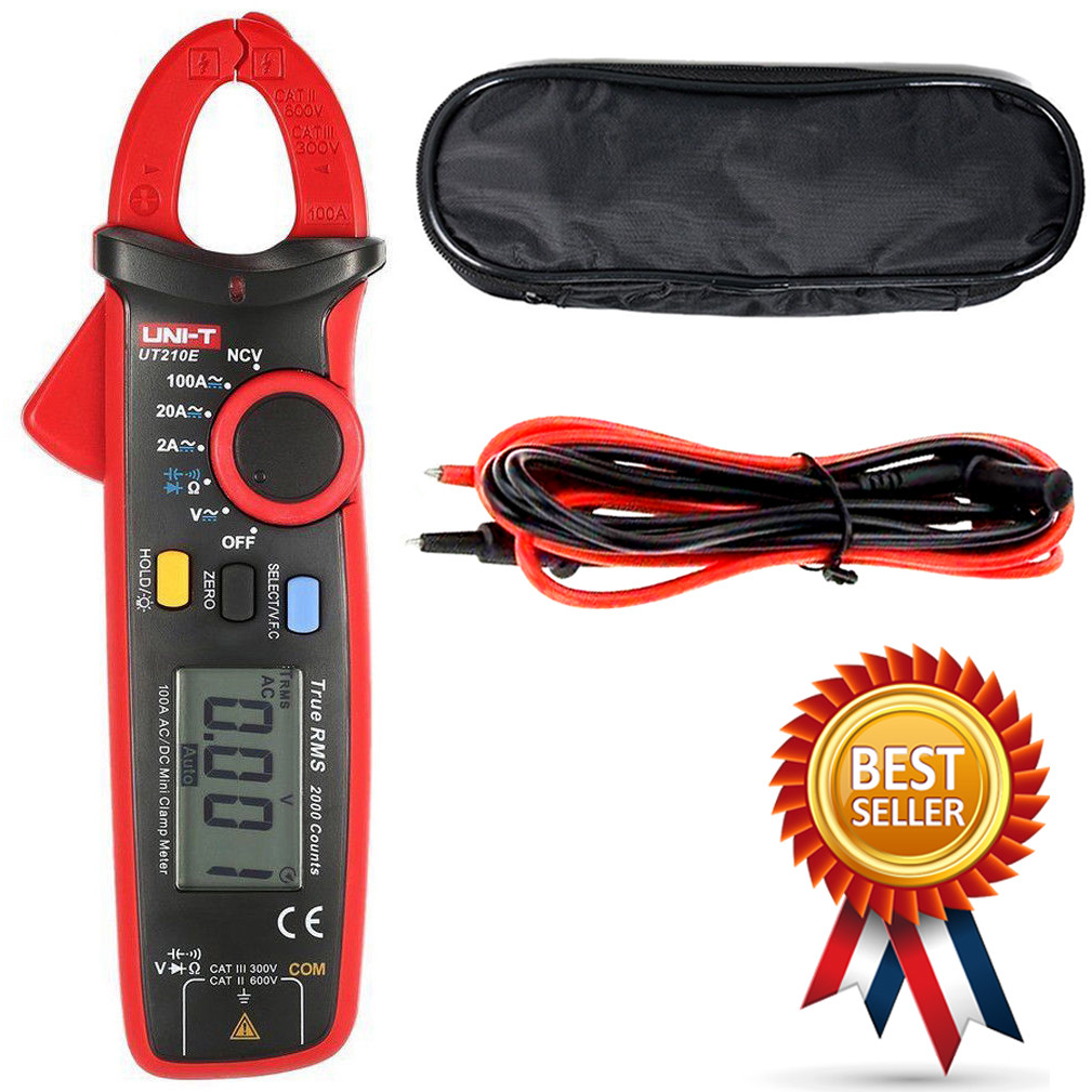 . UT210E Digital Multimeter Handheld Mini Clamp Meter True RMS 2000 Counts
