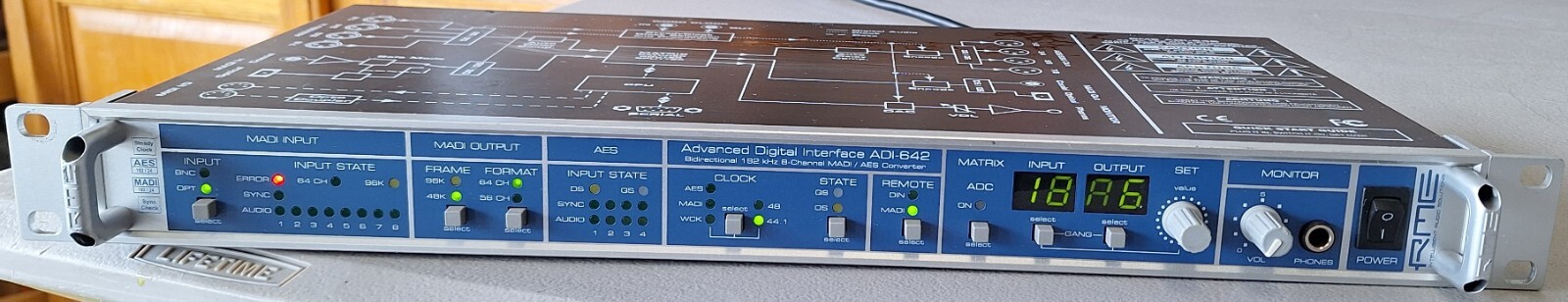 RME ADI-642 19" 1RU MADI to AES Converter - Working