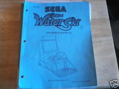 WATER SKI SEGA BLUE arcade video game manual