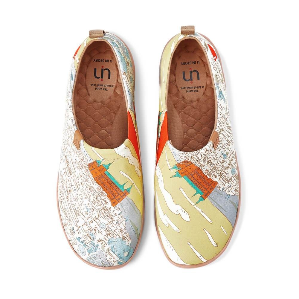 Men Size 6-12 UIN Slip On Shoes Canvas Comfortable Loafers "Port of Me“