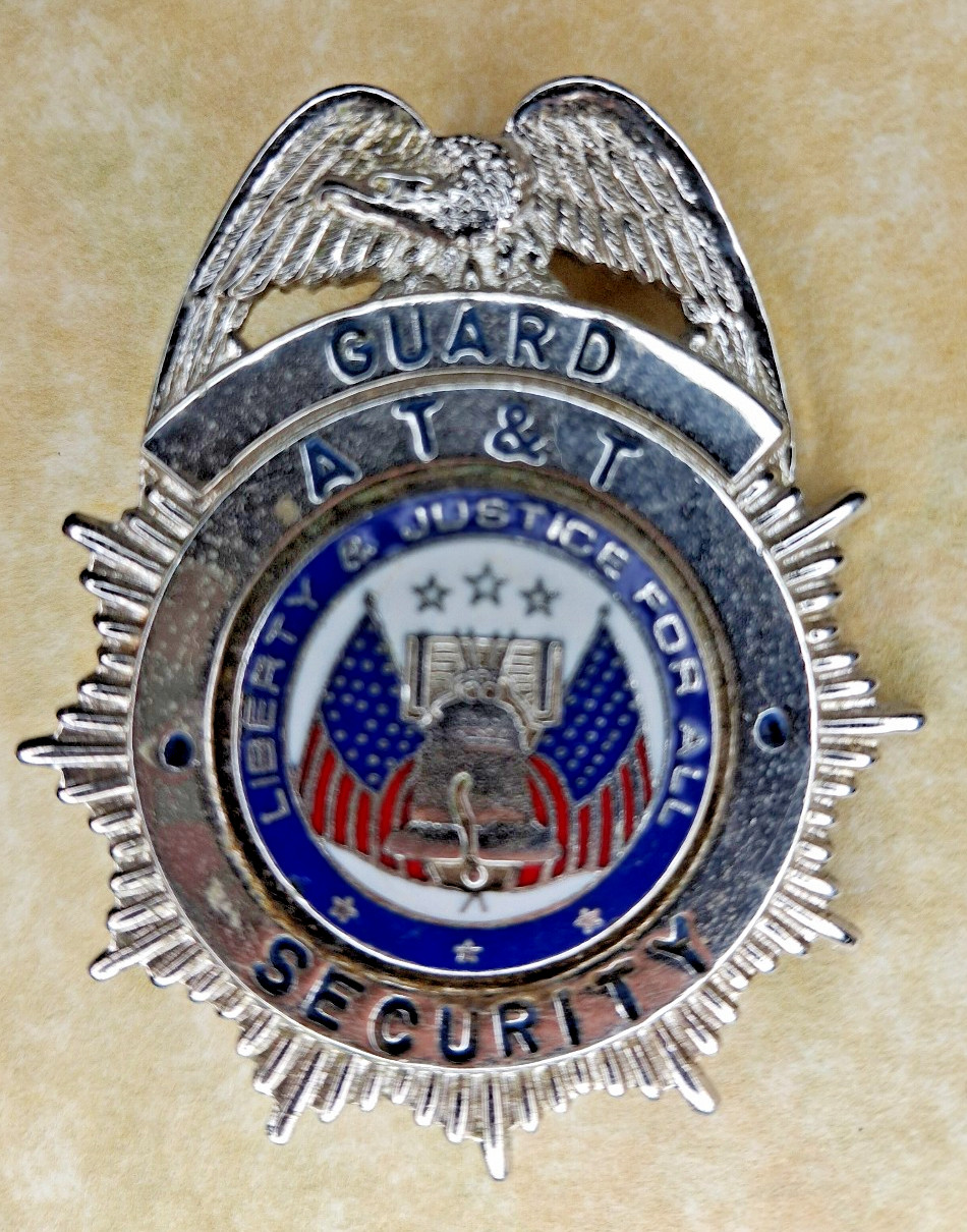 Rare Vintage 1980s AT&T Security Guard Badge North Andover MASS Used
