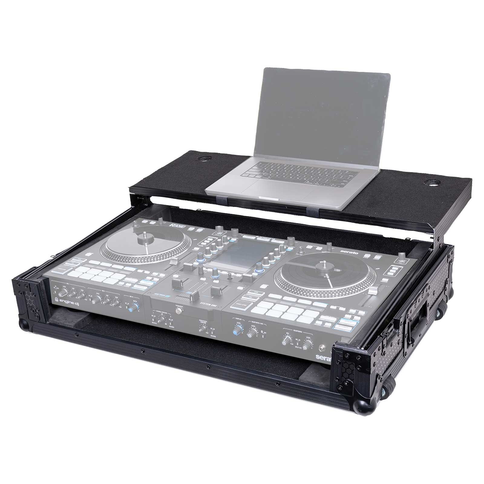 Headliner HL10027 Black Case for Rane System One w Laptop  Shelf & Wheels idjnow
