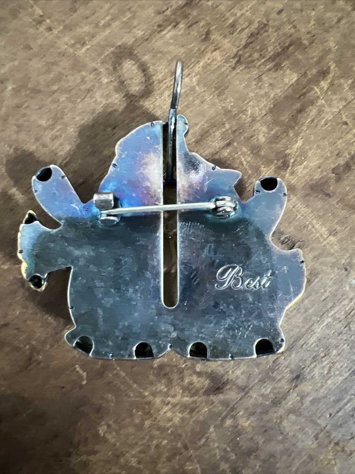 Best Two Tone Snowman Pendant/brooch