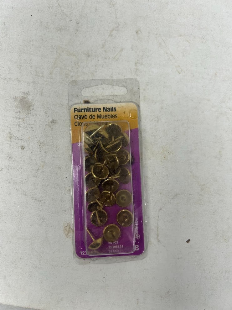 Hillman Upholstery Tack/Furniture Nails Brass #122682-N NEW 25pcs