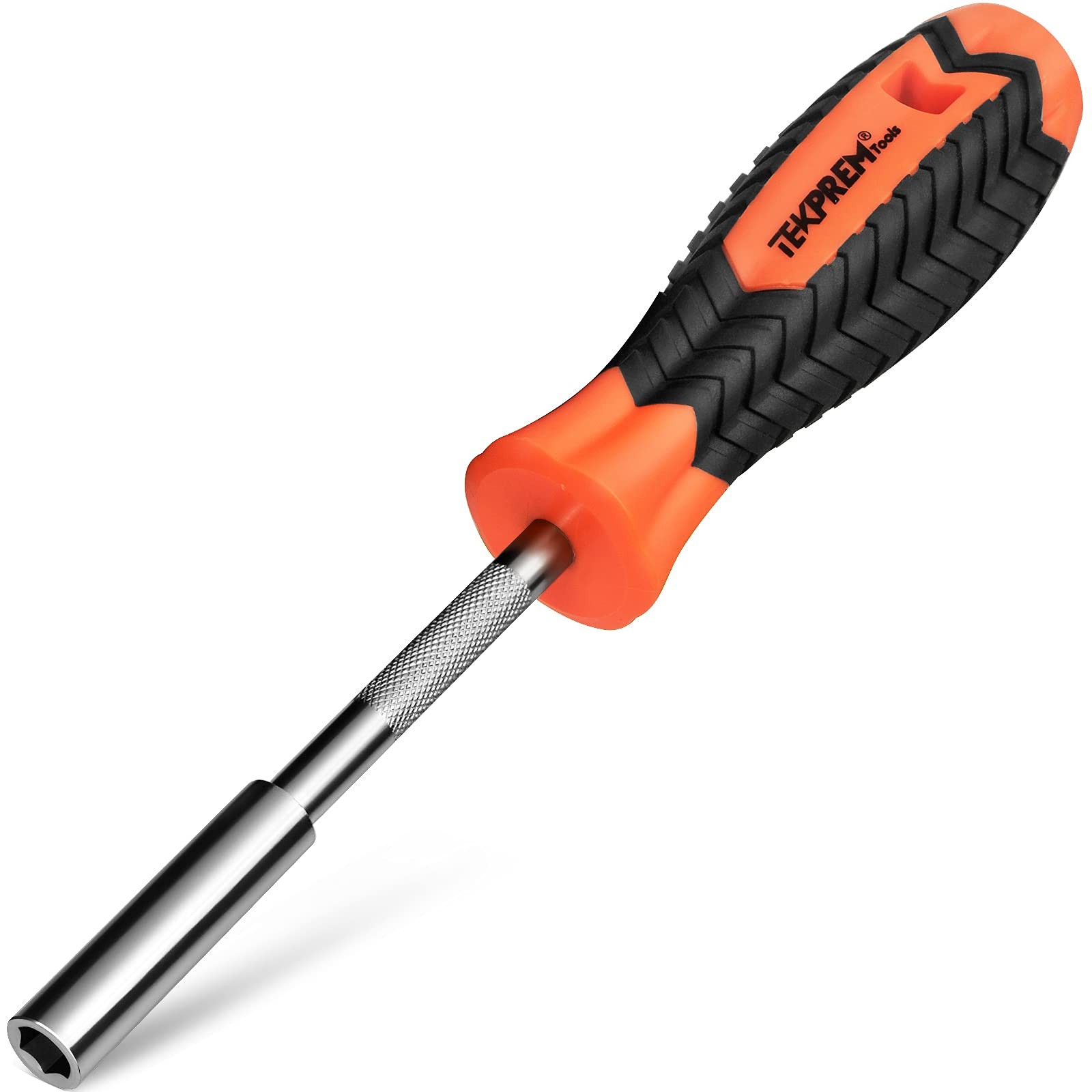 TEKPREM 1/4 Inch Magnetic Bit Driver, Screwdriver One Size, Orange-black