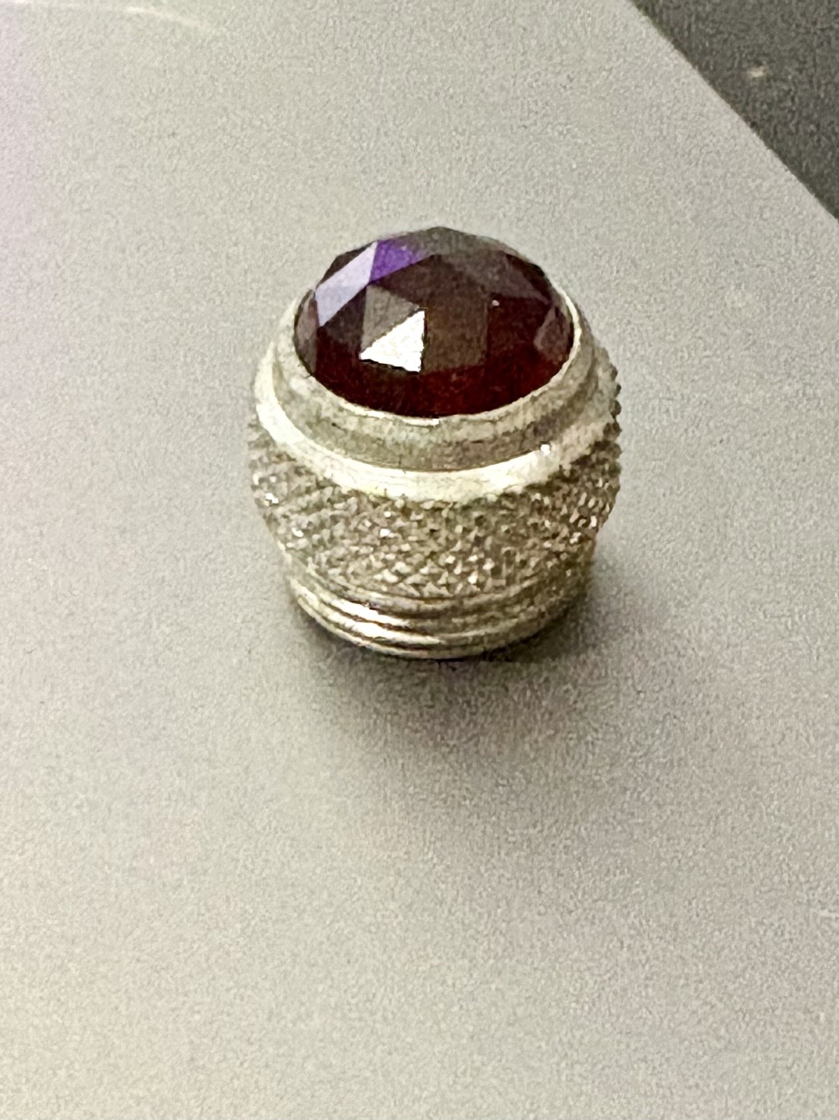 Old genuine glass RED Fender amp WIDE  KNURL vintage patina lens for original