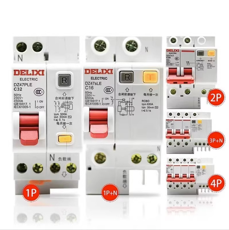 Delixi DZ47sLE Series Air-Switch Circuit Breaker C-Type  Brand