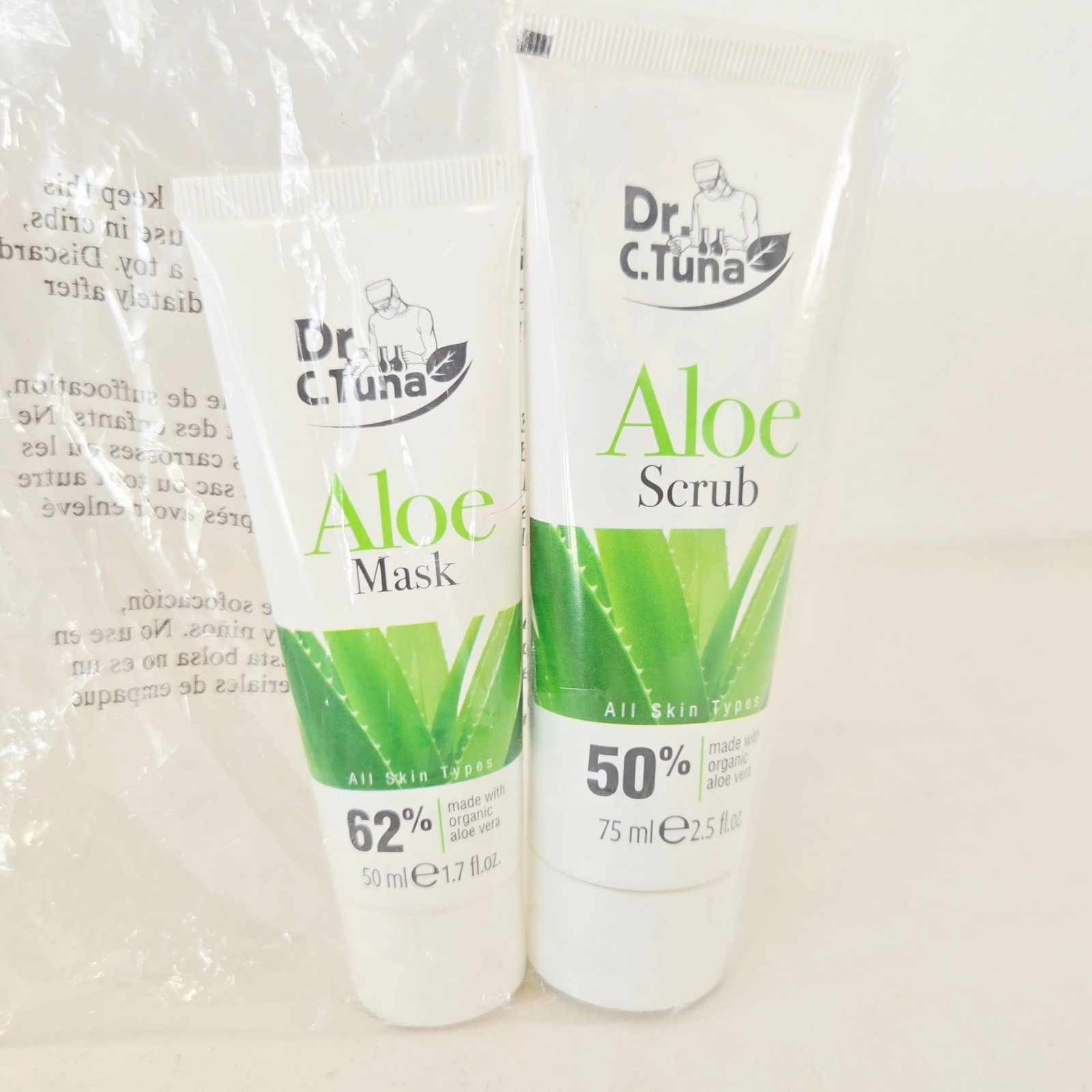 FARMASI DR. C. TUNA Aloe Vera Mask and Scrub Set - NEW & Sealed