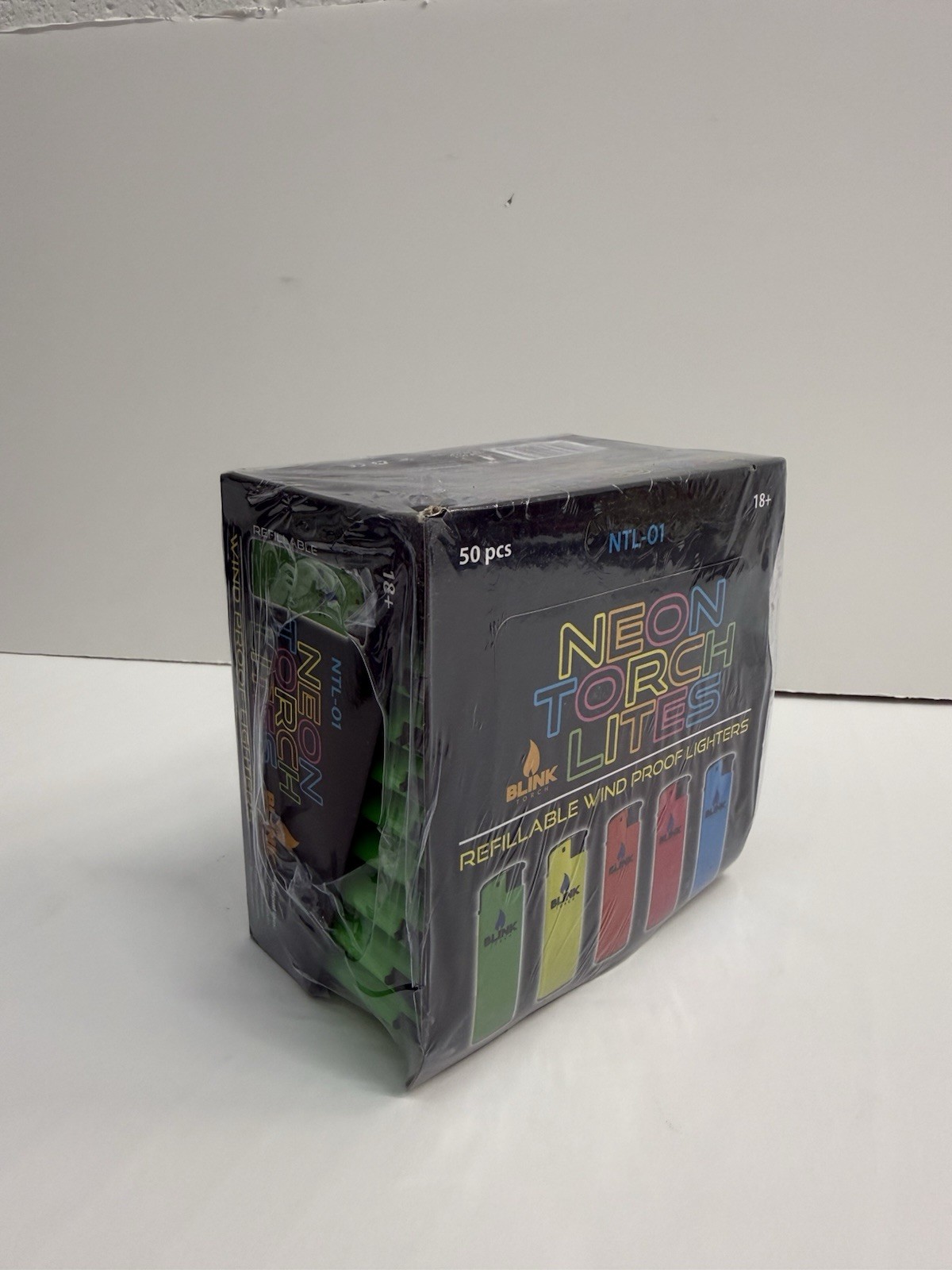 Blink Lighters Neon Torch Lites Refillable - 50ct