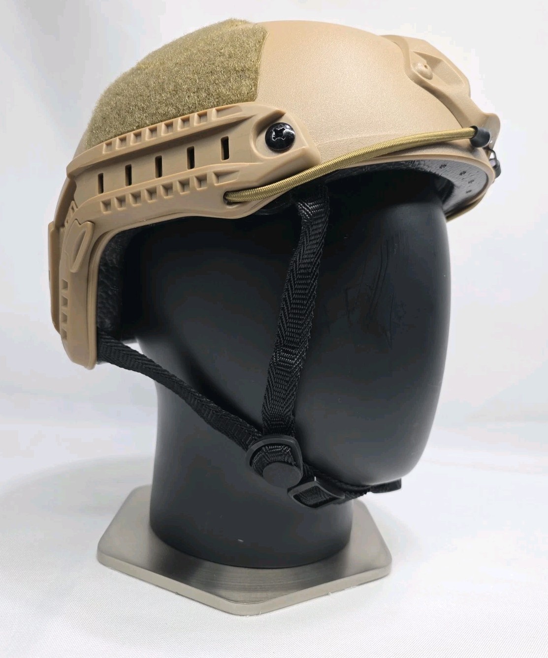 High Cut Fast Tactical Training Airsoft Paintball Helmet Medium Tan /Rails/Mount