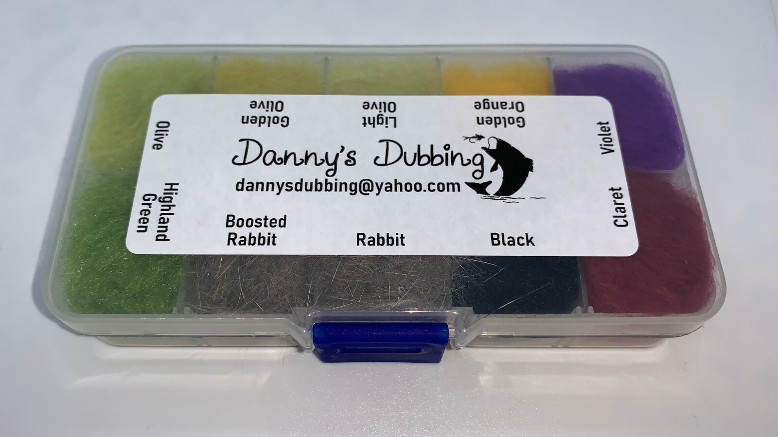 Danny’s Dubbing Box 2 - Fly Tying  (Black, Olive, Green, Rabbit)