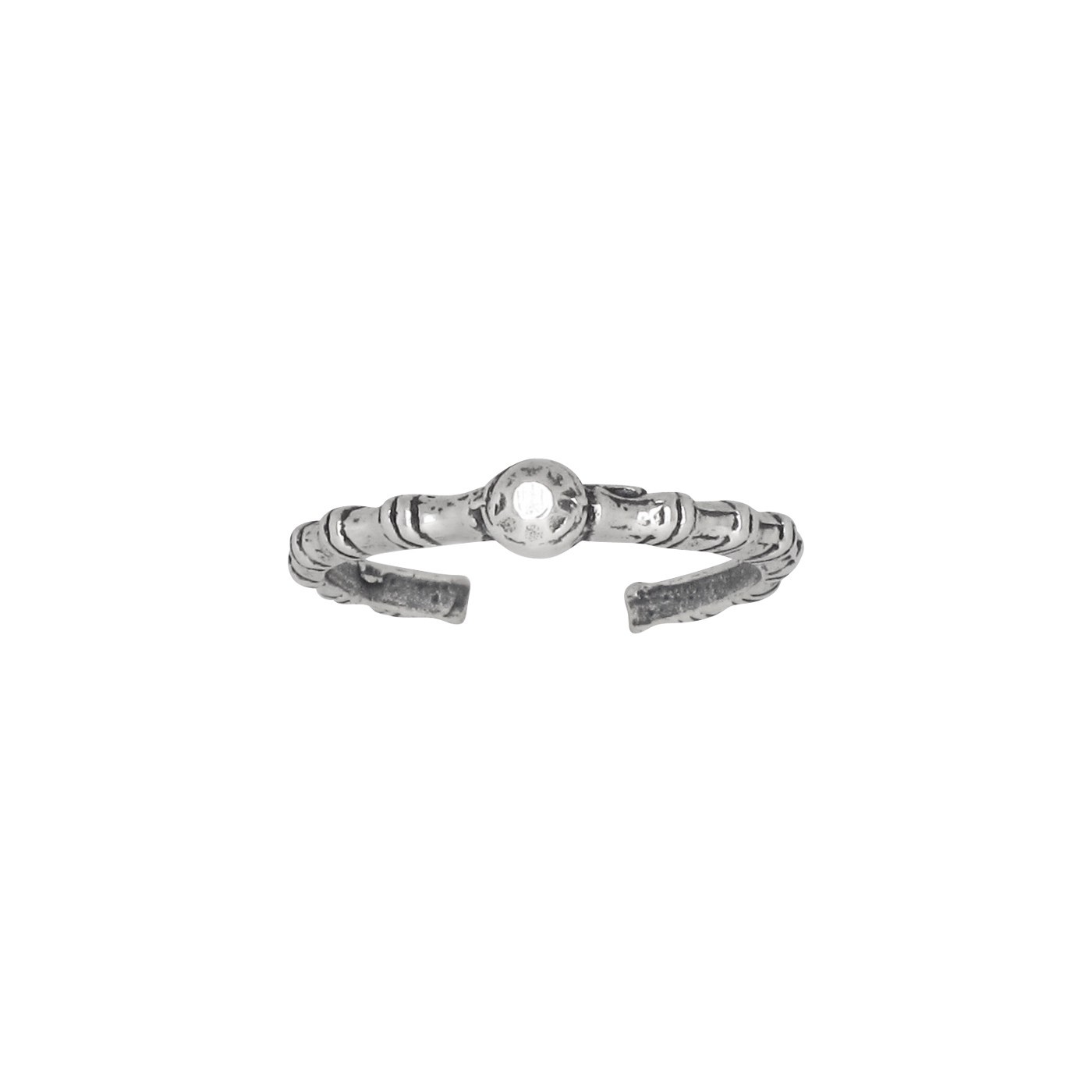 Sterling Silver .925 Gem Design Toe Ring Adjustable Size | Made In USA