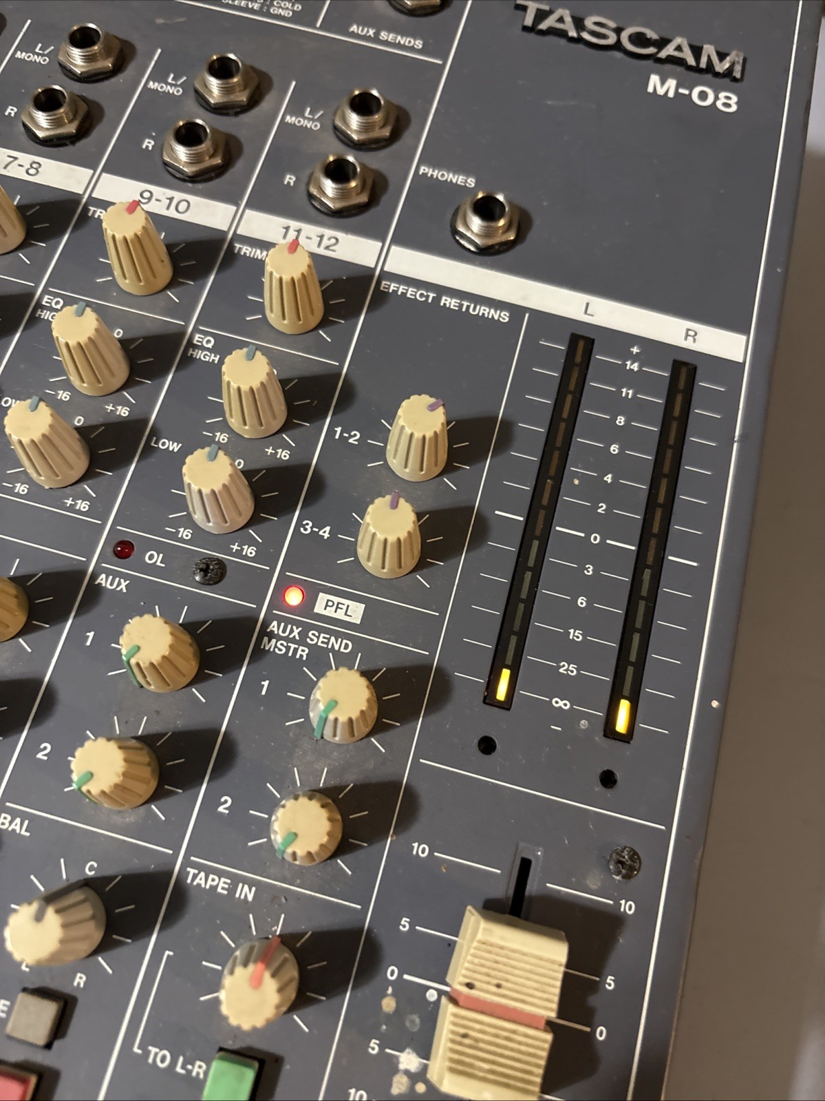 Tascam M-8 8 Channel Mixer Only Power-on tested RARE!