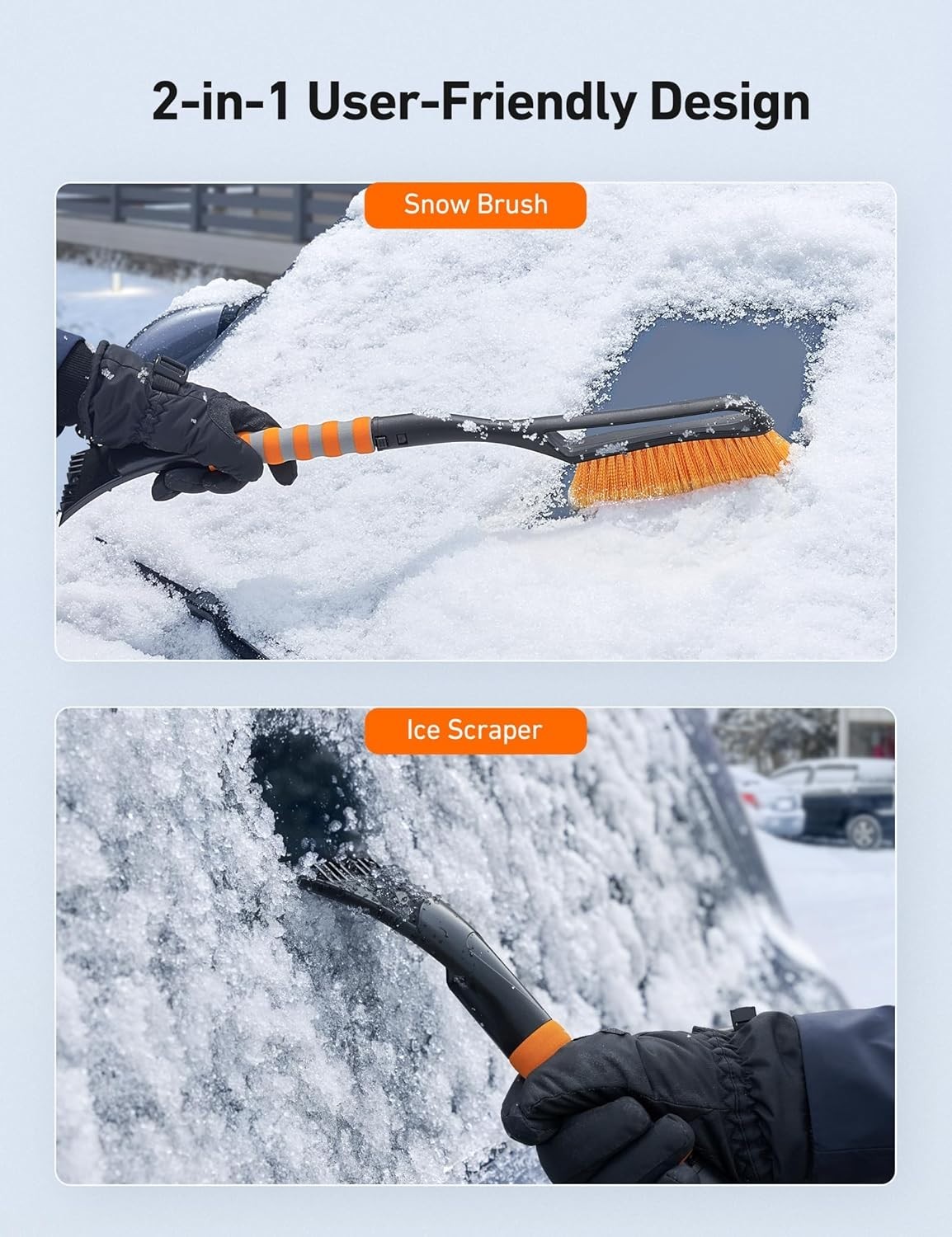 Must-Have 27" Snow Brush & Ice Scraper - Protect Your Windshield This Winter