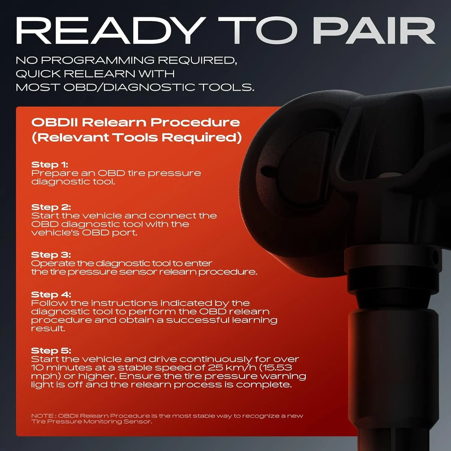 A-Premium 4PCS Pre-Programmed TPMS Sensor Tire Pressure Monitoring Sensor - Comp