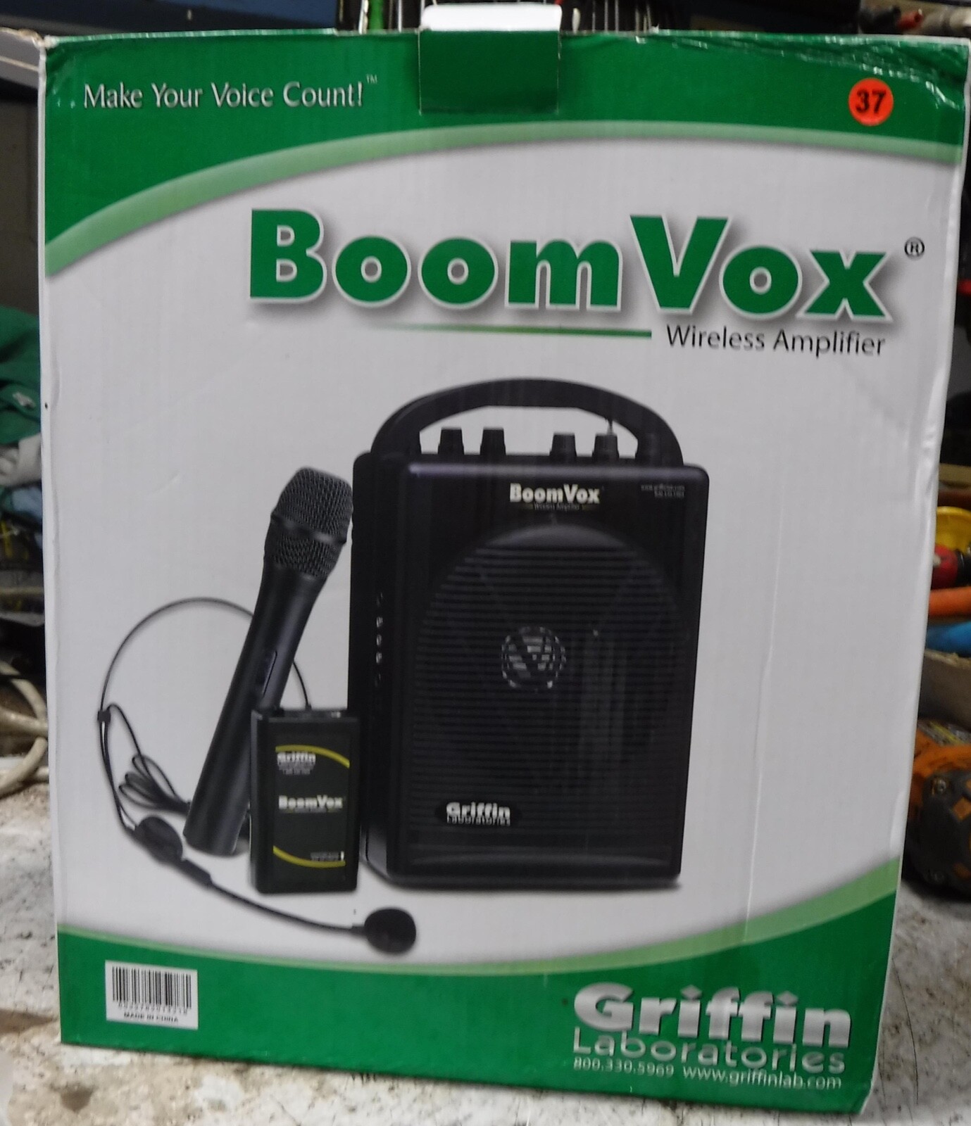 GRIFFIN LABS  BOOMVOX KIT   UNUSED COND.  NEEDS BATTERIES     free shipping