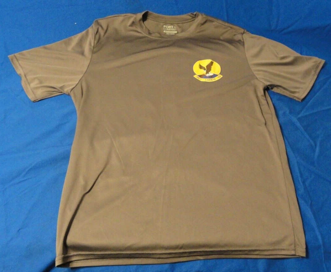 DISCONTINUED 20TH COMMUNICATIONS SQUADRON USAF AIR FORCE GRAY UNIT SHIRT MEDIUM