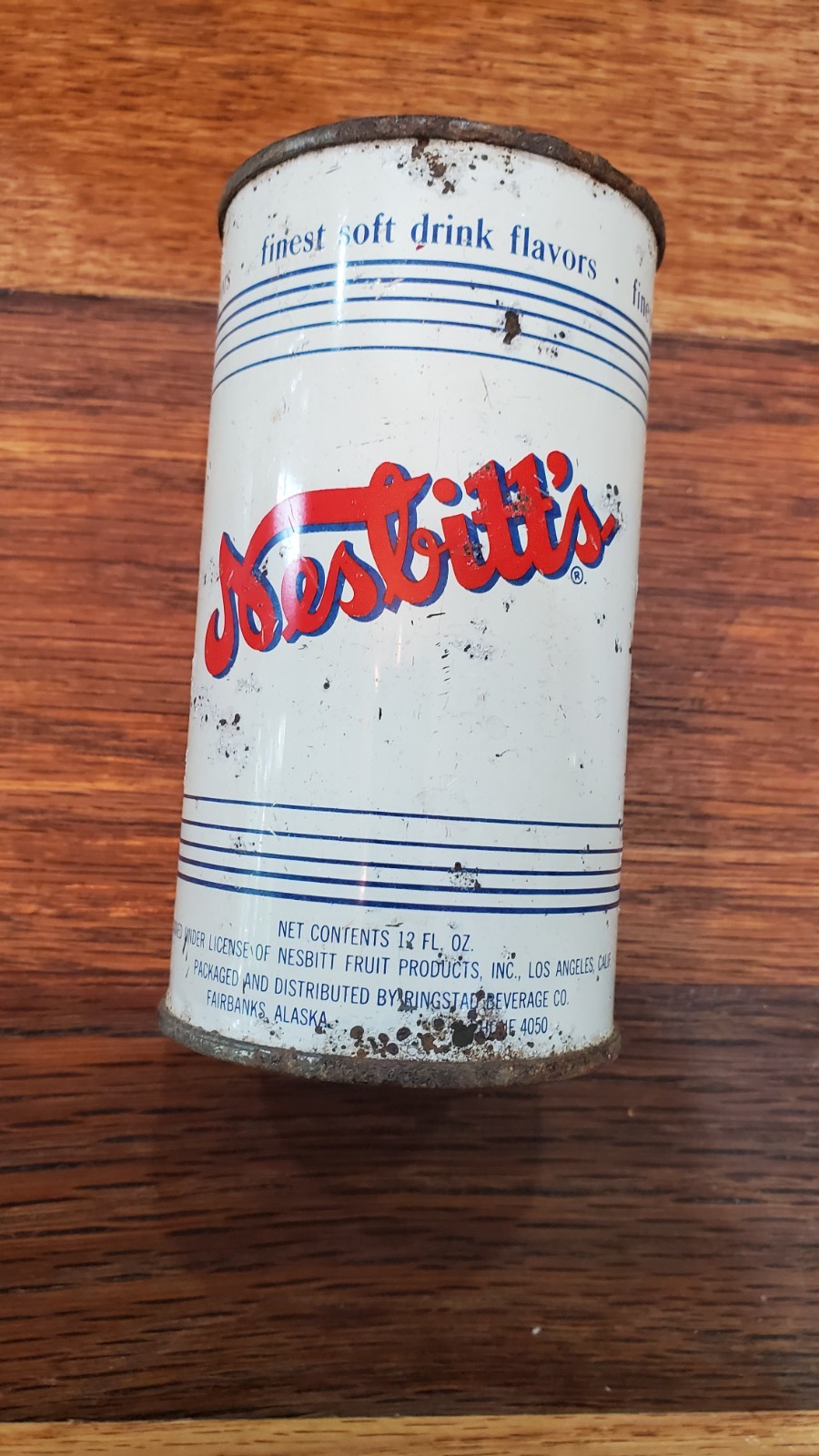 Nesbitt's Orange Flat Top Vintage Soda Can