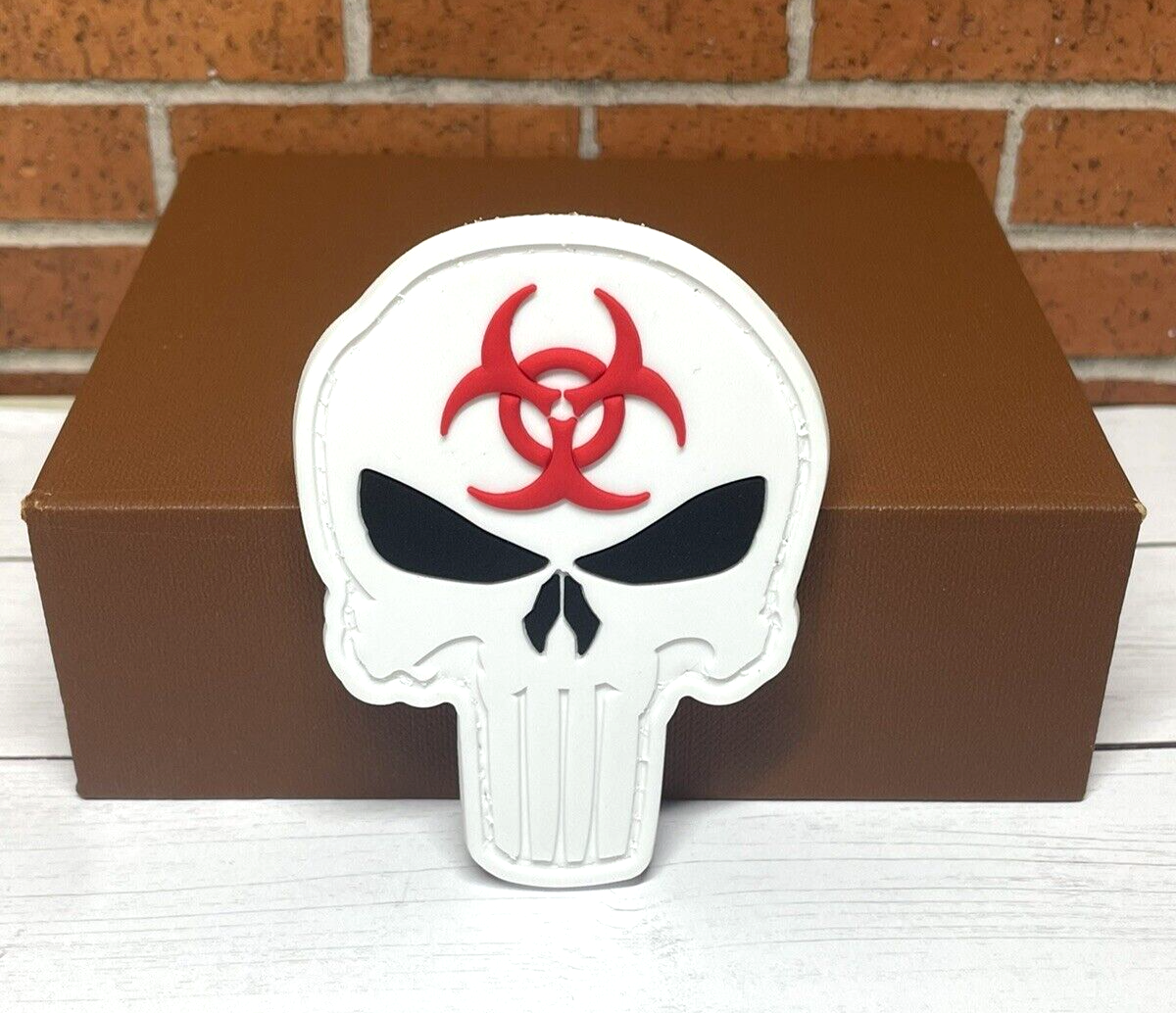 Punisher PVC Patch, - Skull Tactical Morale Gun Punisher Patch - Biohazard Patch