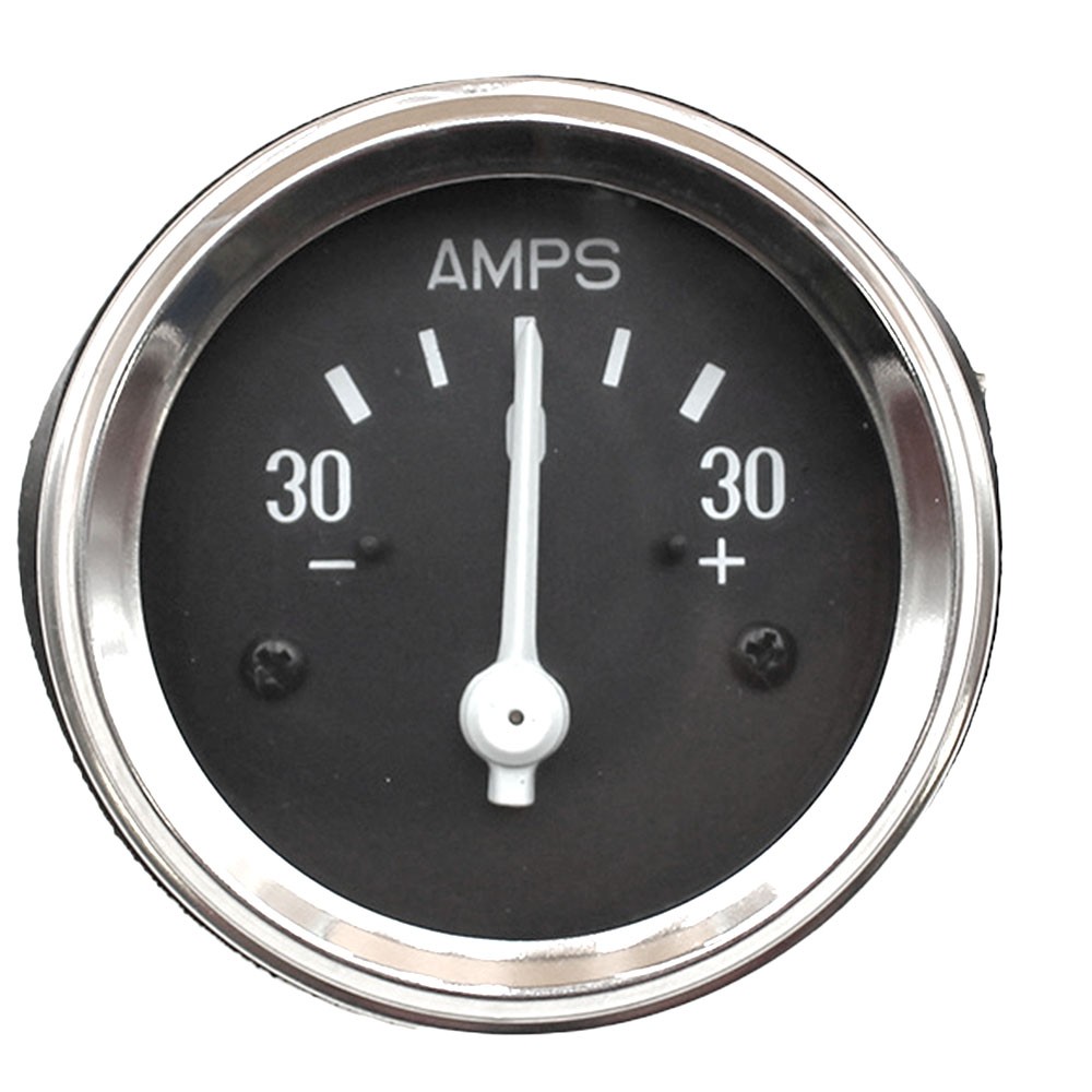 30 Amp Meter Ammeter Tractor Auto Equipment - Chrome Non Lighted