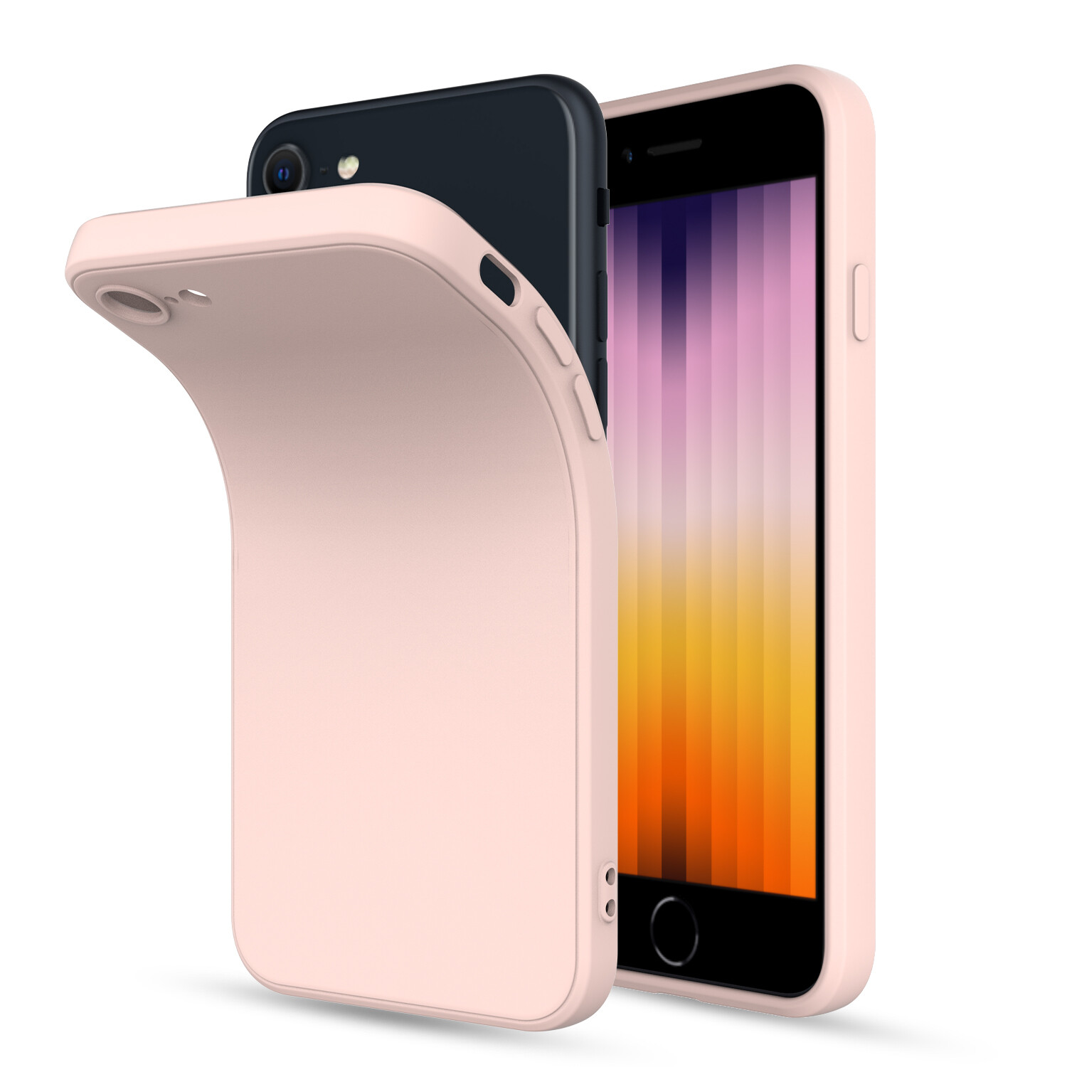 For iPhone SE 2nd,3rd Generation 2022/2020 Case Liquid Silicone Shockproof Cover