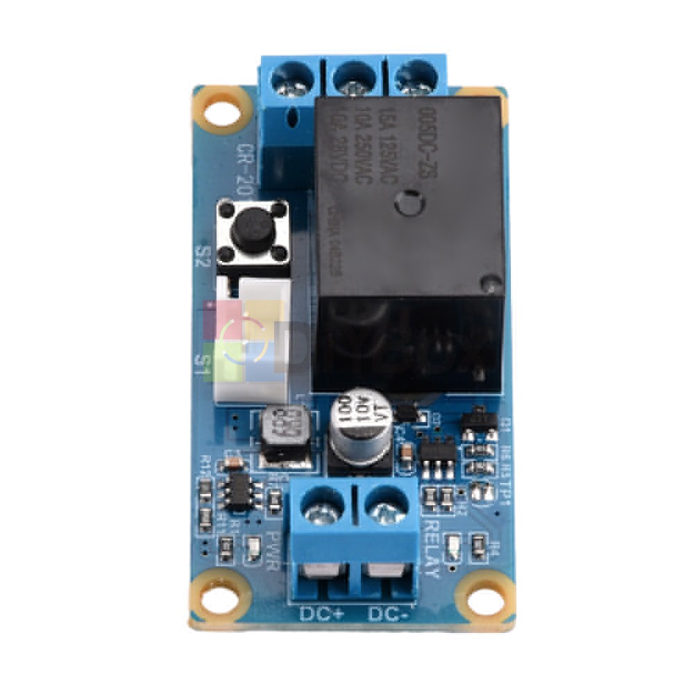 DC 5-28V Wide Voltage 1-Channel Single Button Bistable Self-Locking Relay Module