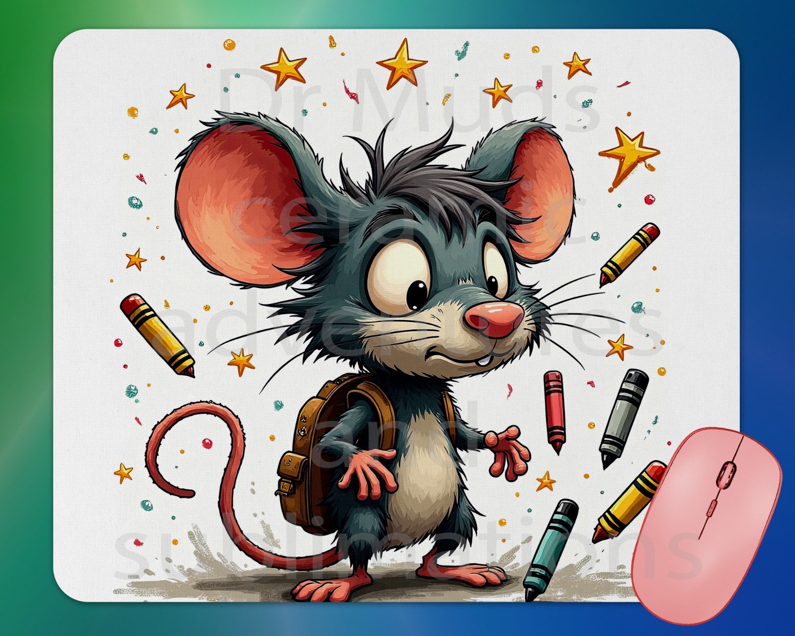 Crazy Mouse    School Teacher Principal  mouse pad