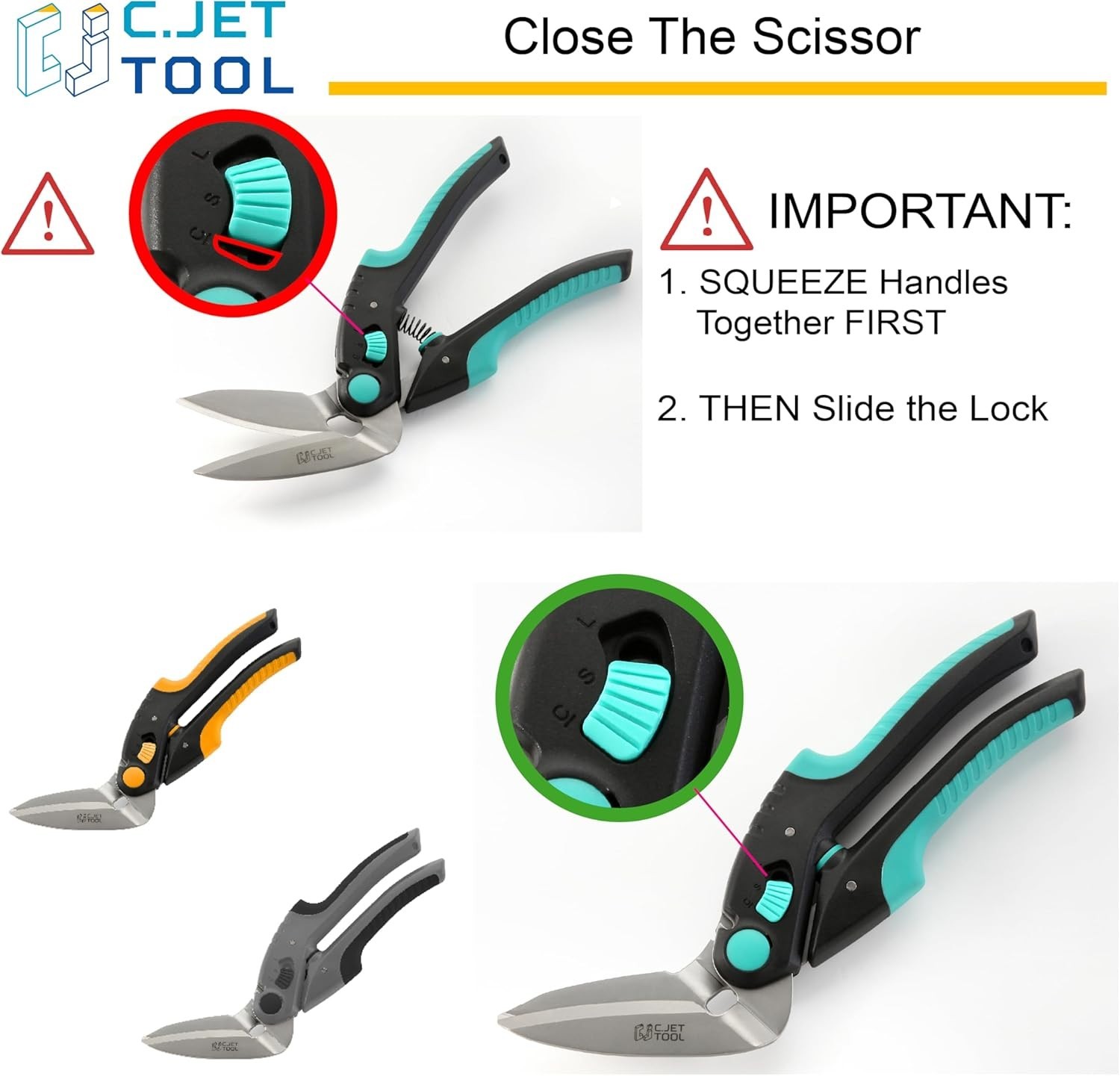 10" Heavy Duty Professional Scissors - Ergonomic Multi-Purpose Tool in Orange