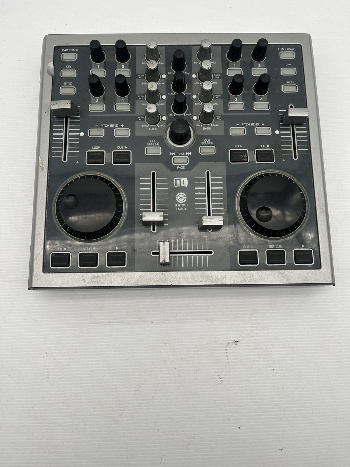 Numark Total Control DJ Double Mixing Deck No  Power cable or usb cord Untested