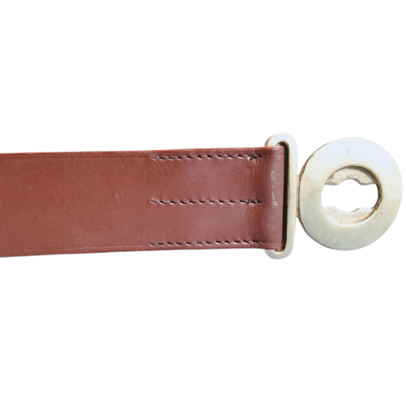 U.S. Officer Leather Belt Reproduction with Solid U.S. Brass
