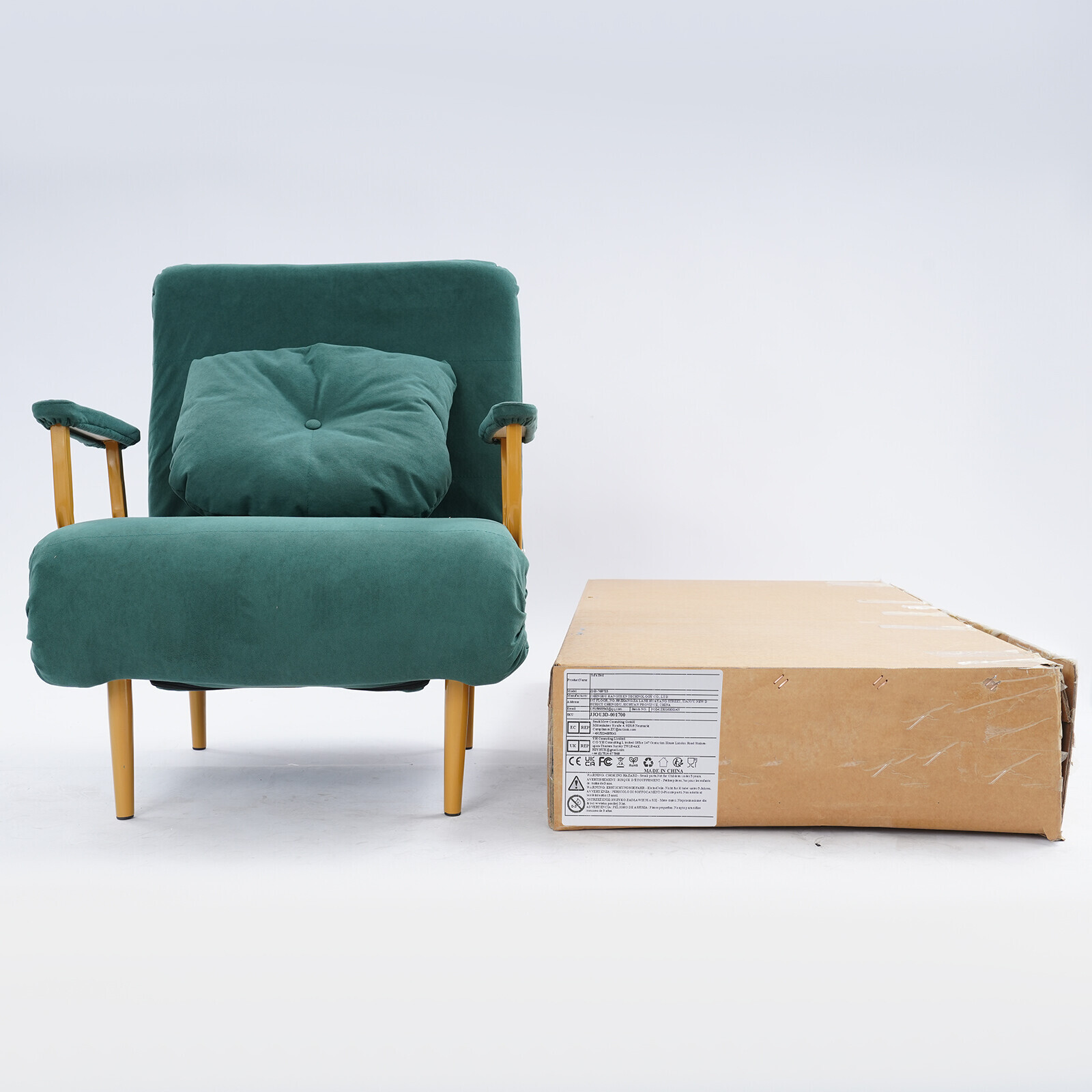 Convertible Sofa Bed Folding Arm Chair Sleeper Leisure Recliner Lounge Couch