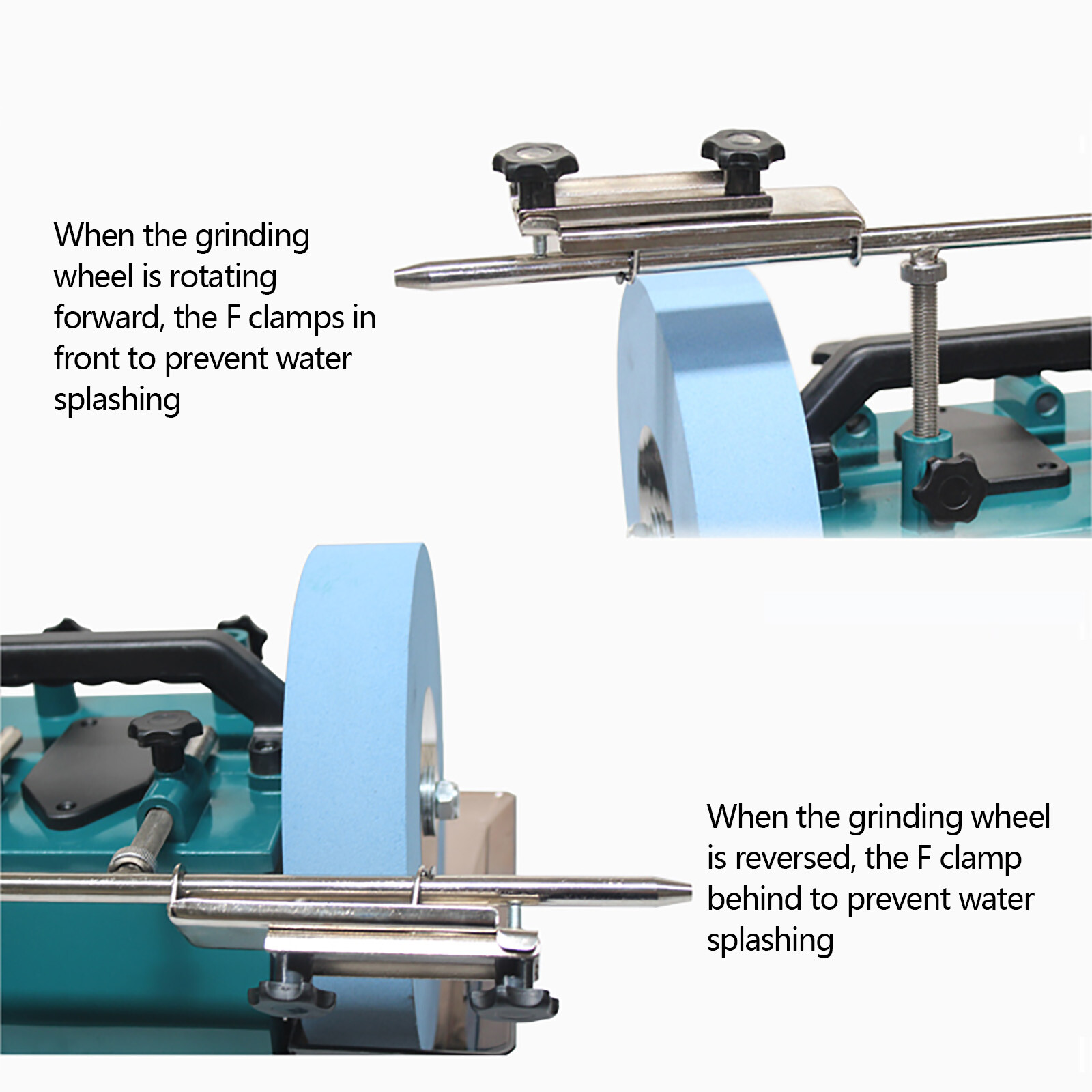 Electric Knife Sharpener Water-cooled Grinding Machine W/10" Sharpening Stone