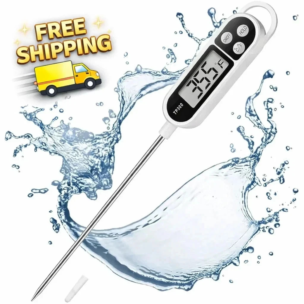 Instant-Read Digital Meat Thermometer Fast For Kitchen Food Cooking BBQ Grilling