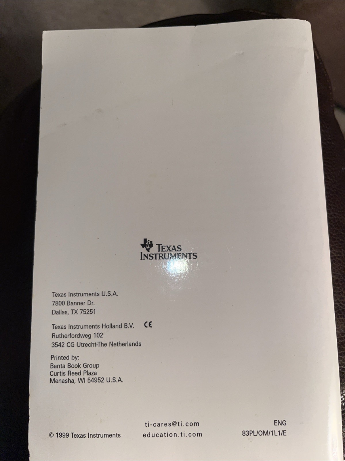Texas Instruments TI-83 Plus Graphing Calculator Guidebook 2002 Softcover