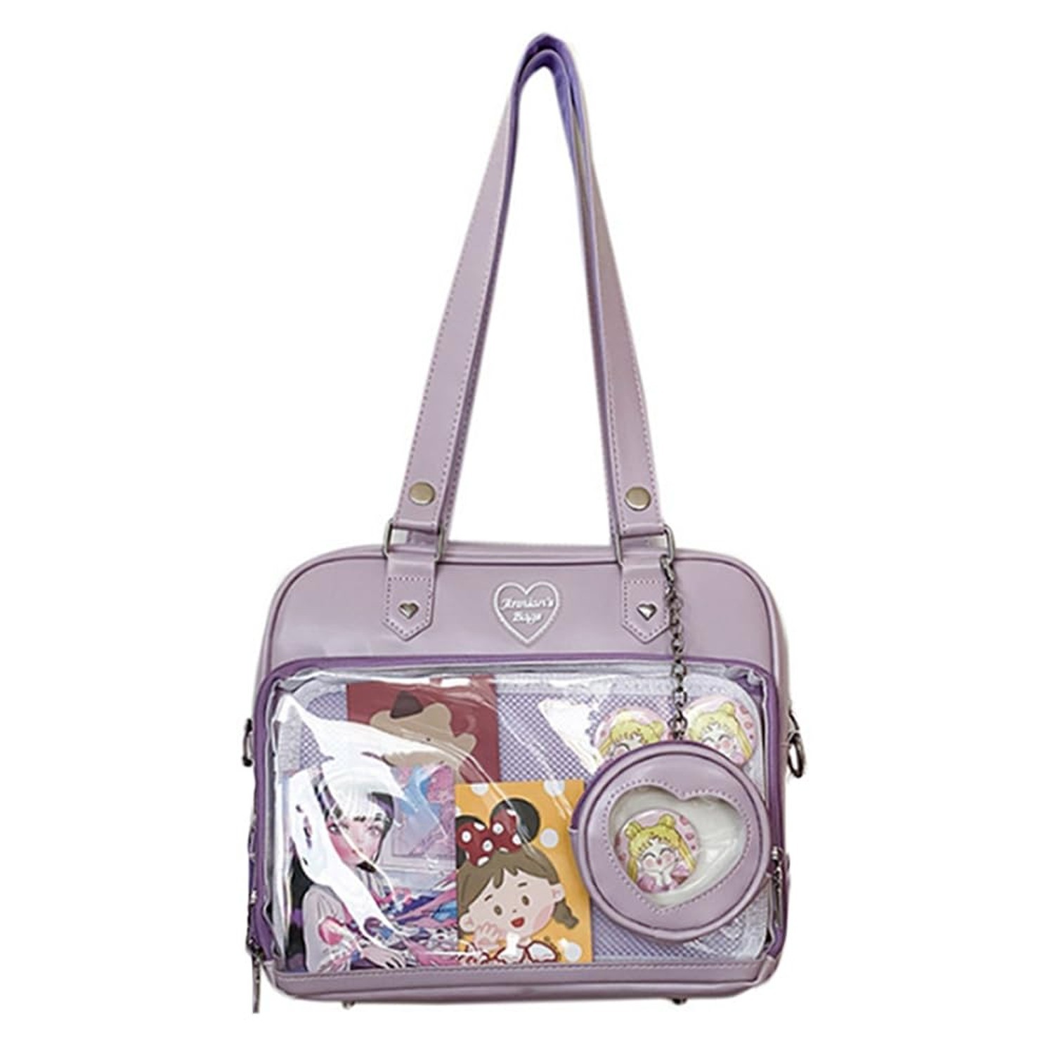 Women JK Purse Shoulder Bags Handbag Transparent Window DIY Messenger Bag Sma...