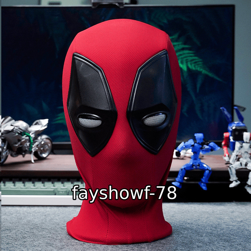 New Deadpool Cosplay Helmet Luminous Full Mask Electric Remote Control Blink Eye